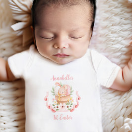 Bodykostym för första Påsk-Personlig vid Baby T Shirt