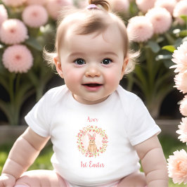 Bodykostym för första Påsk-Personlig vid Baby T Shirt