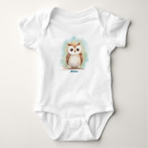 Bodykostym med Cute Little Uggla WATERCOLOR