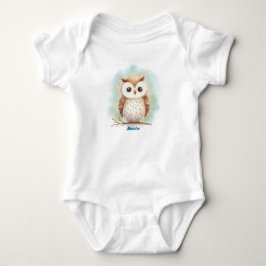 Bodykostym med Cute Little Uggla WATERCOLOR T Shirt