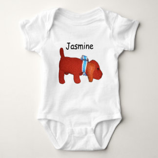 Bodykostym - Red Puppy Hund och Namn T Shirt