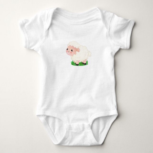 Bodykostym - utskriven med en charmerande fårdesig t shirt (Framsida)