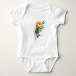 Bodykostymer i vatten Färg Flower Baby T Shirt