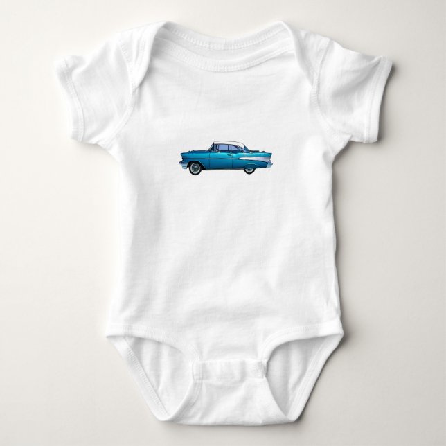 Bodysuit 1957 för klassikerbilChevy BelAire bebis Tee (Framsida)