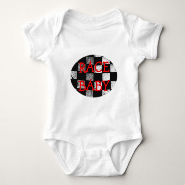 Bodysuit för anpassade för flagga för tävlingbaby tröja (Framsida)