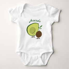 Bodysuit för baby för avokadotecken | t shirt