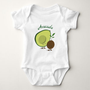 Bodysuit för baby för avokadotecken   t shirt