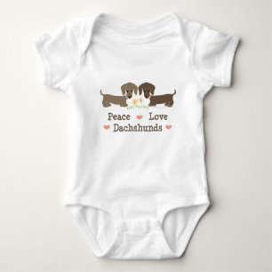 Bodysuit för baby för fredkärlektaxar tee shirt