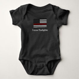Bodysuit för brandmanbabyfotboll t shirt