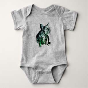 Bodysuit för fotboll för baby för bulldogg för t-shirt