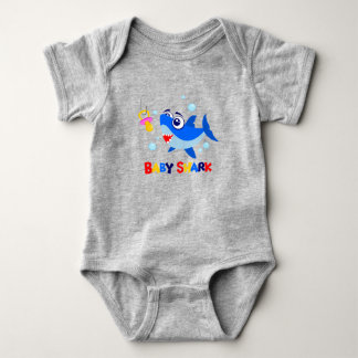 Bodysuit för fotboll för babyhajbaby t shirt