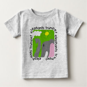 Bodysuit för fotboll för elefanttrumpetbaby t-shirt