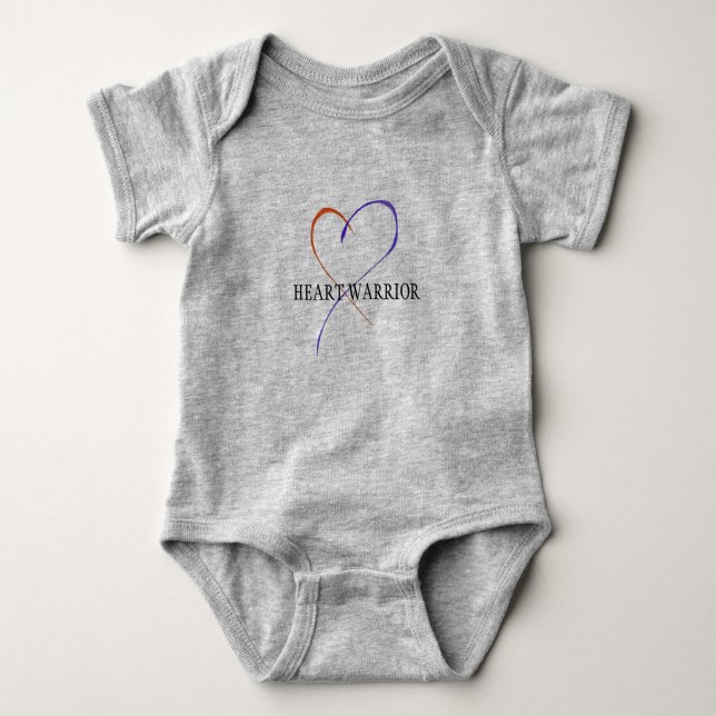 Bodysuit för hjärtakrigarebaby t shirt (Framsida)
