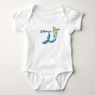 Bodysuit för Mermansvanakvarell T Shirt