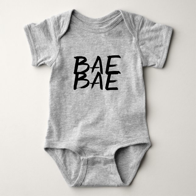 Bodysuit för moderiktig rolig bebis för hipster t-shirt (Framsida)