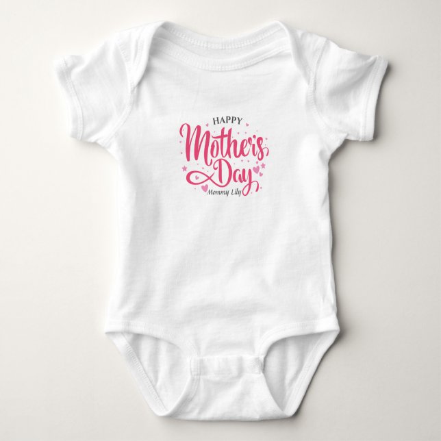 Bodysuit för mors dag | för personlig t shirt (Framsida)
