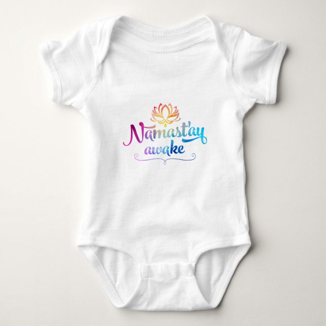 Bodysuit för Namaste rolig citationsteckenbaby Tee (Framsida)