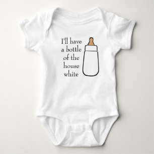 Bodysuit för skjorta för bebis för husvitflaska t shirt