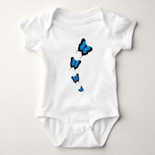 Bodysuit för småbarnblåttfjäril t shirt