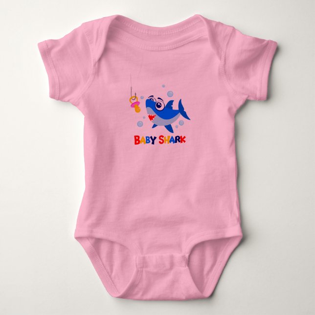 Bodysuit för Tutu för babyhajbaby T-shirt (Framsida)