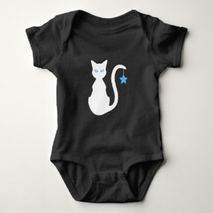 Bodysuit för vitkattbaby tröja