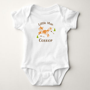 BODYSUITE BABY FOX WOODLAND TRIBAL ORANGE ANPASSNI T SHIRT