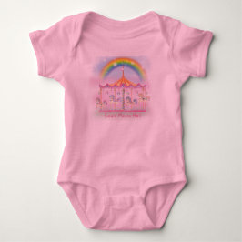 Bodysuiten för karusellbabytutuen, rosa, t shirt