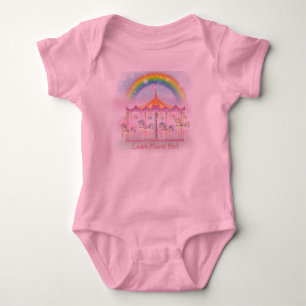 Bodysuiten för karusellbabytutuen, rosa, t shirt