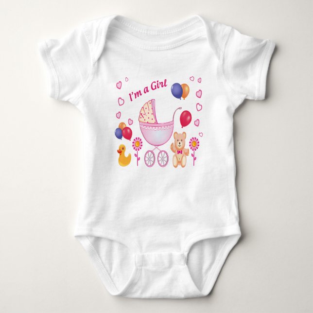 "Bodysuits One-Pieces for girl" T Shirt (Framsida)