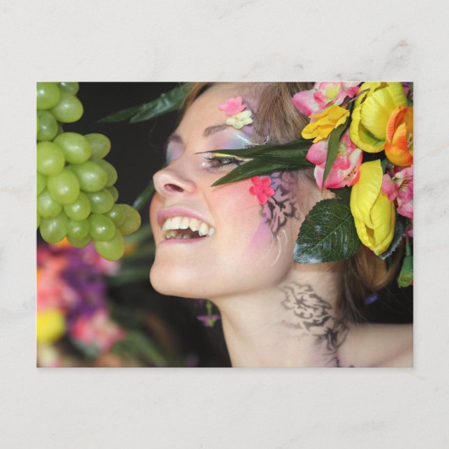 Bodytavla Lebendbuffet - bodyart levande buffet Vykort (Framsida)