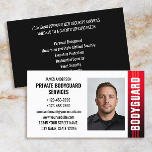 Bodywatch Security Services Guard ID Photo Red Visitkort