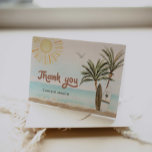 Boeach Surfing Baby Shower Tack Kort<br><div class="desc">Tack till gästerna i stil med det vackra strandinspirerade tackkortet. Lätt att redigera text. Matchande objekt i vår butiks Cava party-design</div>