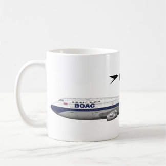 Boeing 747-400 British Airways BOAC Retro Aviation Kaffemugg