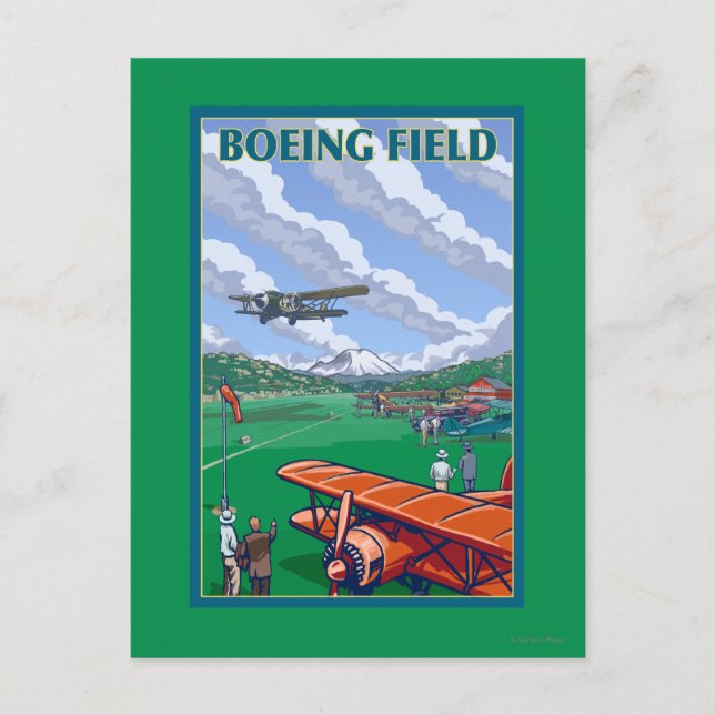 Boeing Fält Vintage resor Poster Vykort (Framsida)