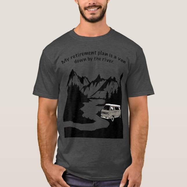 boende i en nedgrävning vid flodkampanjen och t shirt (Framsida)