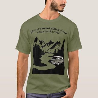 boende i en nedgrävning vid flodkampanjen och t shirt