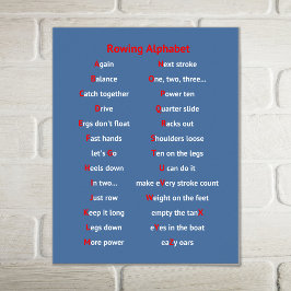 Boende roligt alphabet Blue Sport Poster