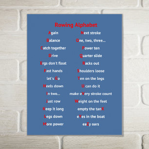 Boende roligt alphabet Blue Sport Poster