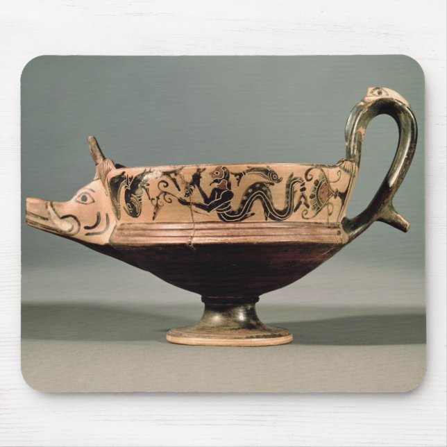 Boeotian svart-figur kyathos från den Boeotian Musmatta (Framsidan)