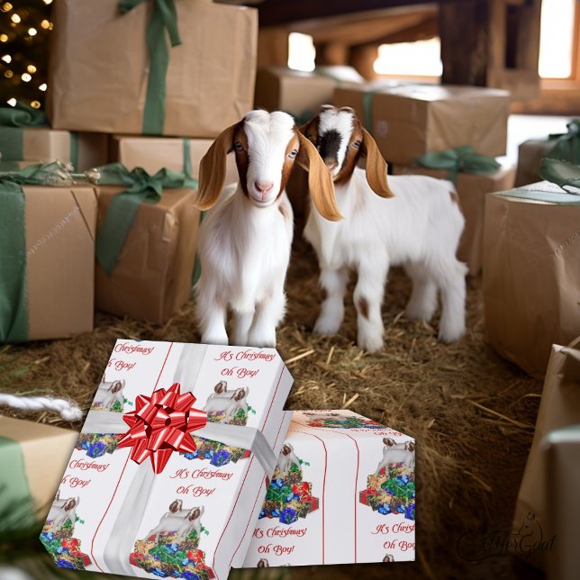 Boer Goat-julafton Wrapping Papper Presentpapper (Skapare uppladdad)