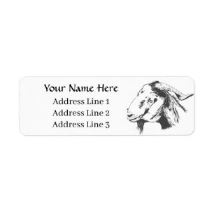 Boer Goat Return-adressetikett Returadress Etikett