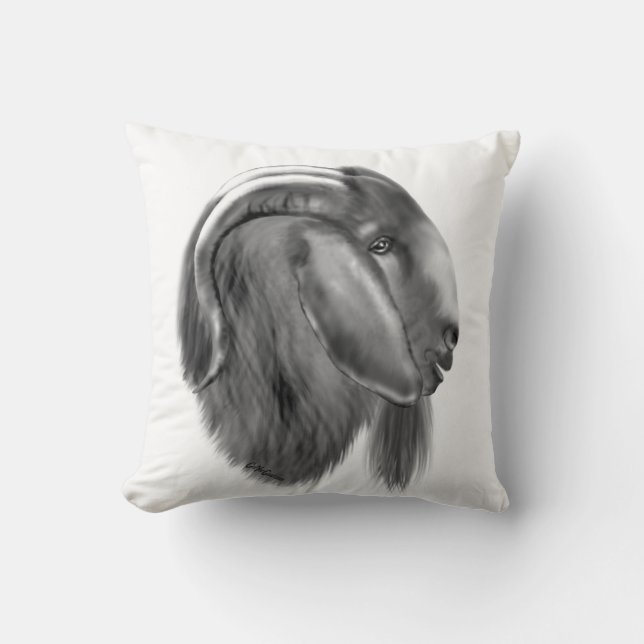 Boer Goat Sketch Herd Namn Goat Pillow Kudde (Framsida)