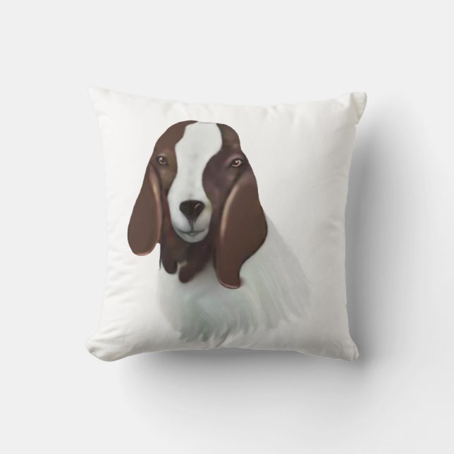 Boer Goat Sketch Herd Namn Goat Pillow Kudde (Framsida)