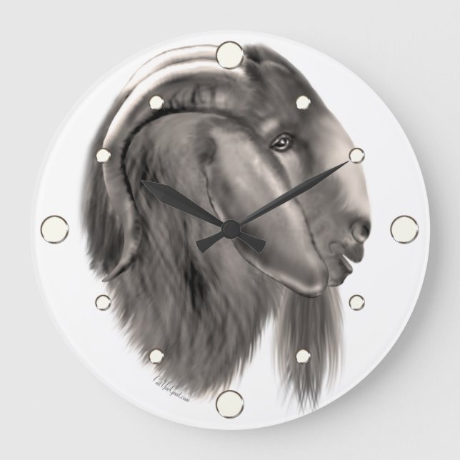 Boer Goat Wall Clock Stor Klocka (Framsida)