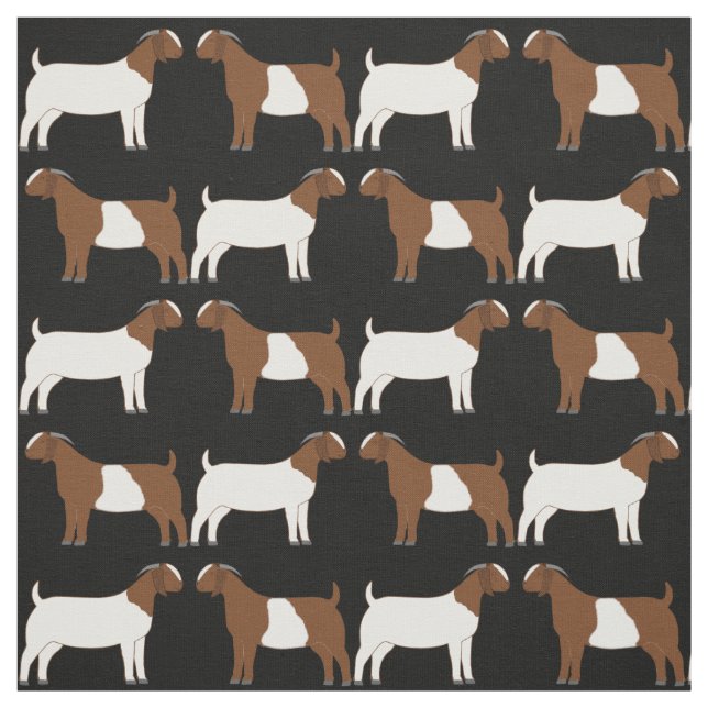 Boer Goats on Black Tyg (Provkarta)