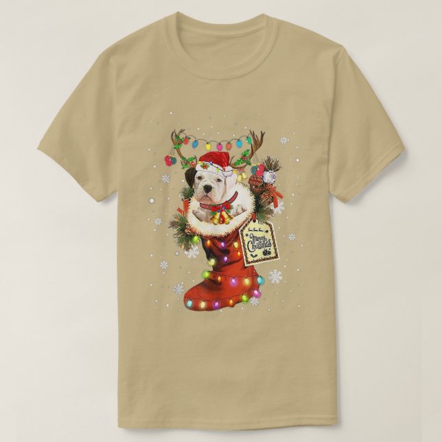 Boer Julafton Boot jul Sock Winter Snö T Shirt (Design framsida)