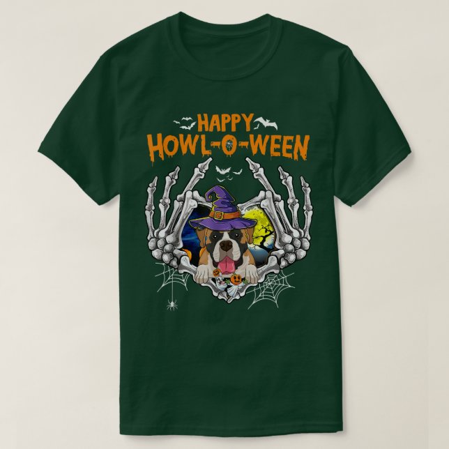 Boer Skeleton Heart Lycklig HowlOeen Costume  T Shirt (Design framsida)