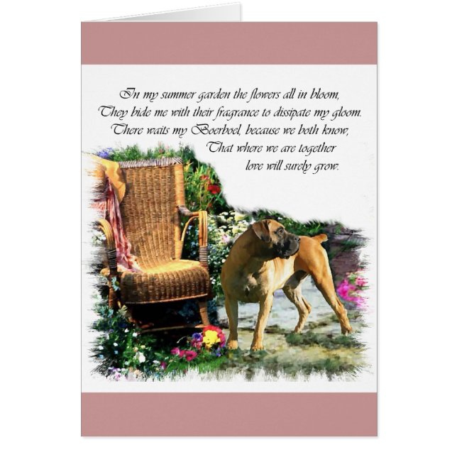 Boerboel Art Gifts Hälsningskort (Framsidan)