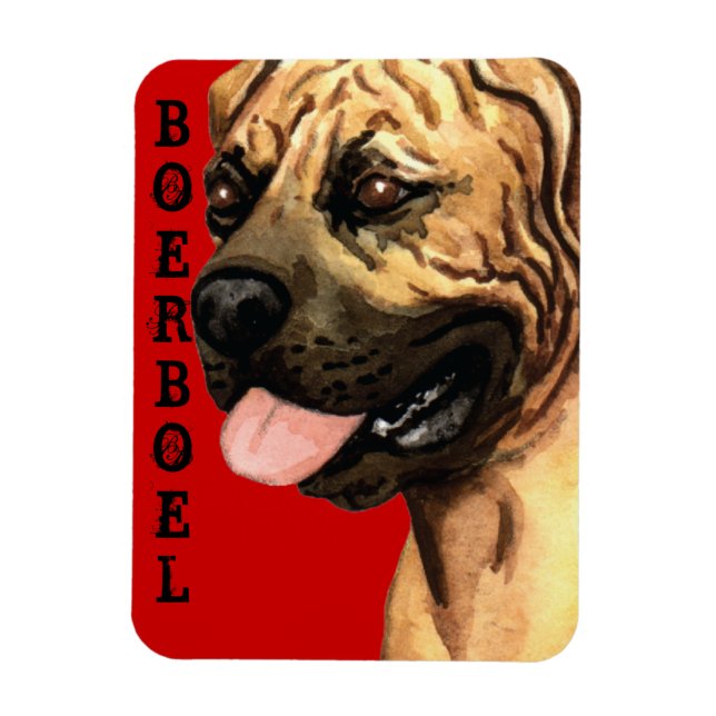 Boerboel Färg Block Magnet (Vertikal)