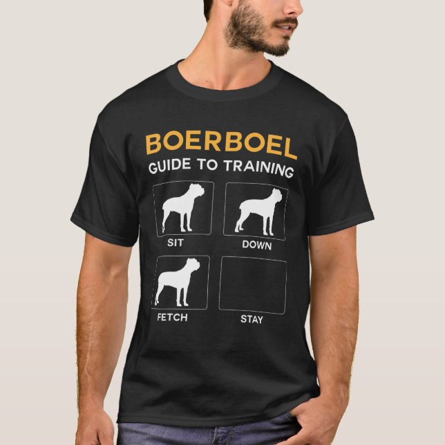 Boerboel Guide to Training Obedience Hund Comma T Shirt (Framsida)